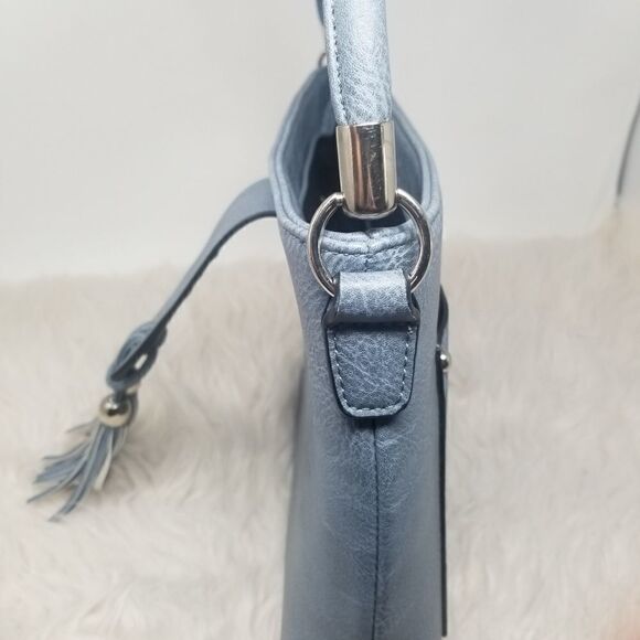 K.Carroll Handbag. Blue with tassel - Picture 11 of 14